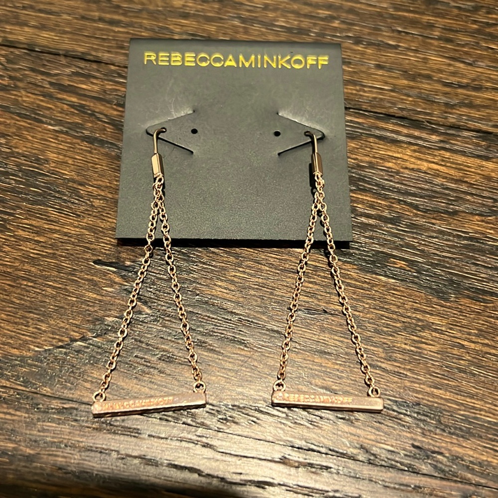 NWT Rebecca Minkoff Rose Gold Earrings
